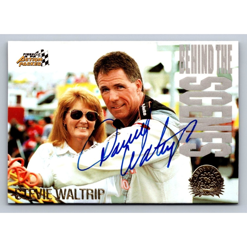 Darrell Waltrip 1996 Pinnacle Action Packed Signed Autograph Card 90 NASCAR